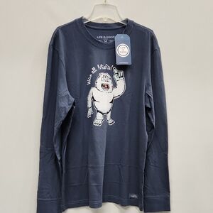 Life is Good Navy Long Sleeve Shirt